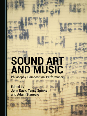 cover image of Sound Art and Music